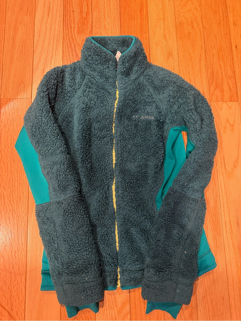 Columbia Teal Sherpa Fleece Jacket for Kids